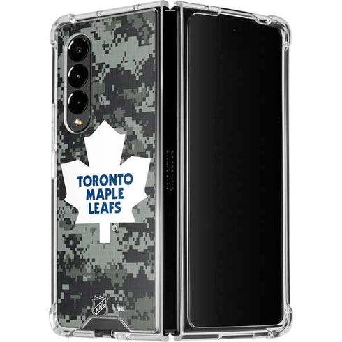 NHL Toronto Maple Leafs Camo Galaxy Z Fold4 5G Clear Case