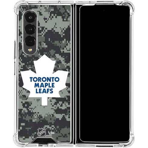 NHL Toronto Maple Leafs Camo Galaxy Z Fold4 5G Clear Case