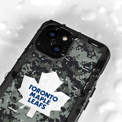 NHL Toronto Maple Leafs Camo iPhone 13 Mini Waterproof Case
