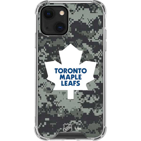 NHL Toronto Maple Leafs Camo iPhone 14 Clear Case