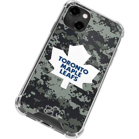 NHL Toronto Maple Leafs Camo iPhone 14 Clear Case