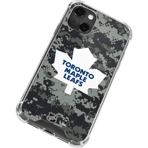 NHL Toronto Maple Leafs Camo iPhone 14 Plus Clear Case