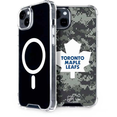 NHL Toronto Maple Leafs Camo iPhone 15 Plus MagSafe Case