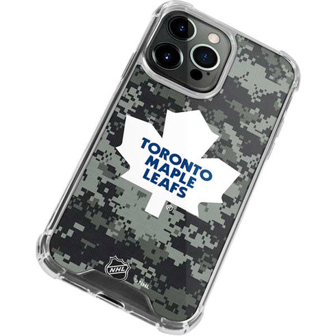 NHL Toronto Maple Leafs Camo iPhone 15 Pro Clear Case