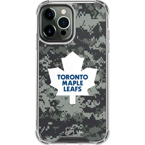 NHL Toronto Maple Leafs Camo iPhone 14 Pro Max Clear Case