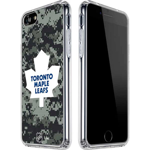 NHL Toronto Maple Leafs Camo iPhone SE (2nd & 3rd Gen) Clear Case