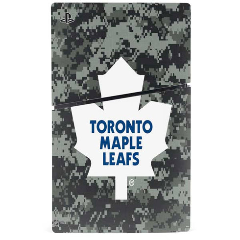 NHL Toronto Maple Leafs Camo PS5 Slim Disk Console Skin