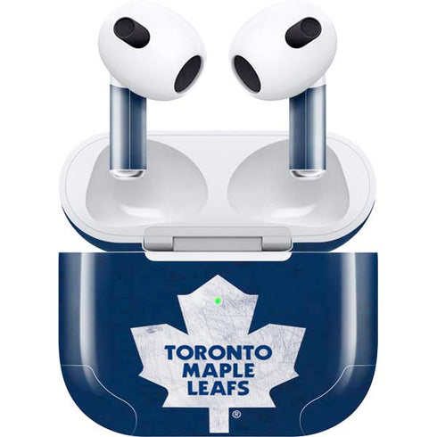 NHL Toronto Maple Leafs Distressed Apple AirPods (3rd Gen 2021) Skin