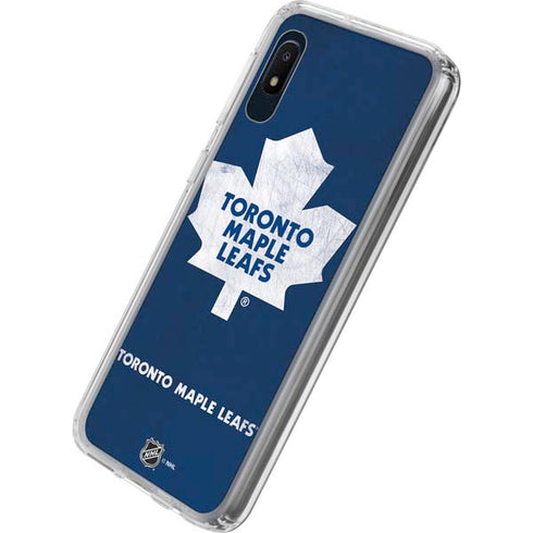 NHL Toronto Maple Leafs Distressed Galaxy A10e Clear Case