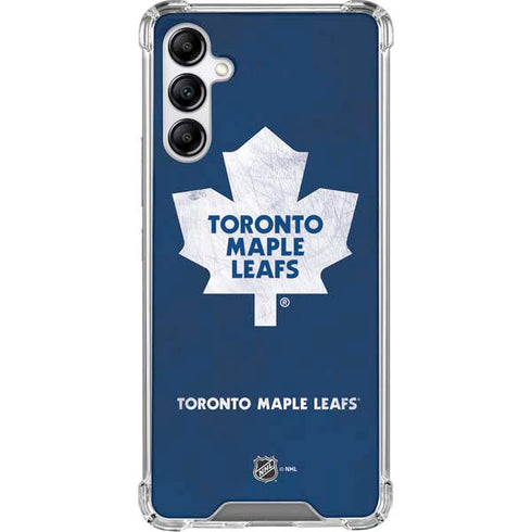 NHL Toronto Maple Leafs Distressed Galaxy A15 5G Clear Case