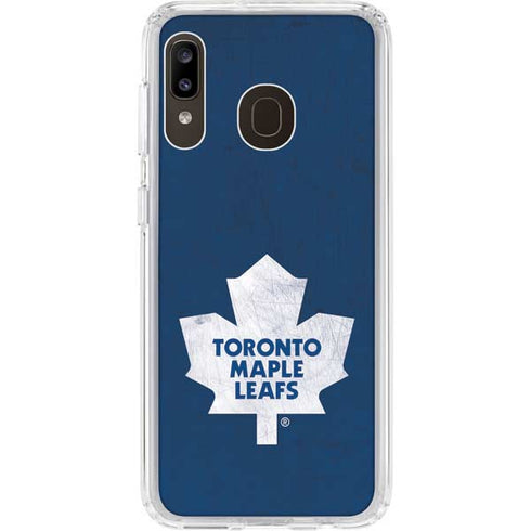 NHL Toronto Maple Leafs Distressed Galaxy A20 Clear Case
