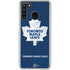 NHL Toronto Maple Leafs Distressed Galaxy A21 Clear Case