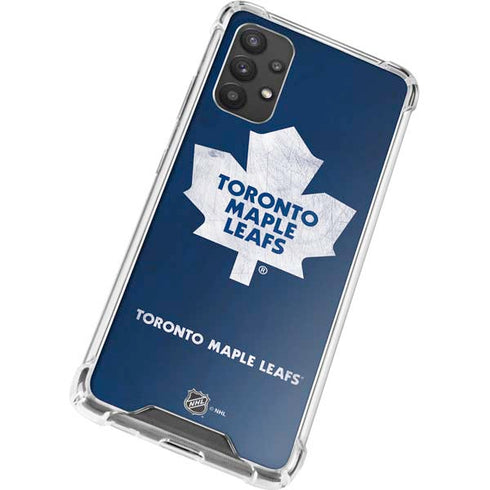 NHL Toronto Maple Leafs Distressed Galaxy A32 5G Clear Case