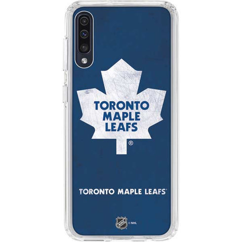 NHL Toronto Maple Leafs Distressed Galaxy A50 Clear Case