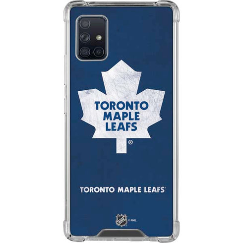 NHL Toronto Maple Leafs Distressed Galaxy A51 5G Clear Case