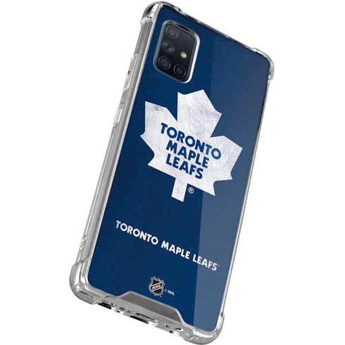 NHL Toronto Maple Leafs Distressed Galaxy A51 5G Clear Case