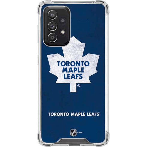 NHL Toronto Maple Leafs Distressed Galaxy A52 5G Clear Case