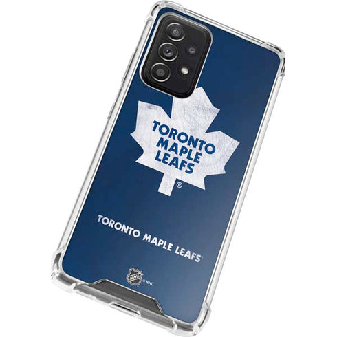 NHL Toronto Maple Leafs Distressed Galaxy A52 5G Clear Case