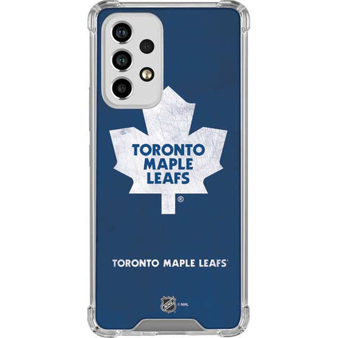 NHL Toronto Maple Leafs Distressed Galaxy A53 5G Clear Case