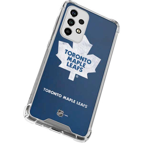 NHL Toronto Maple Leafs Distressed Galaxy A53 5G Clear Case