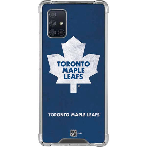 NHL Toronto Maple Leafs Distressed Galaxy A71 5G Clear Case