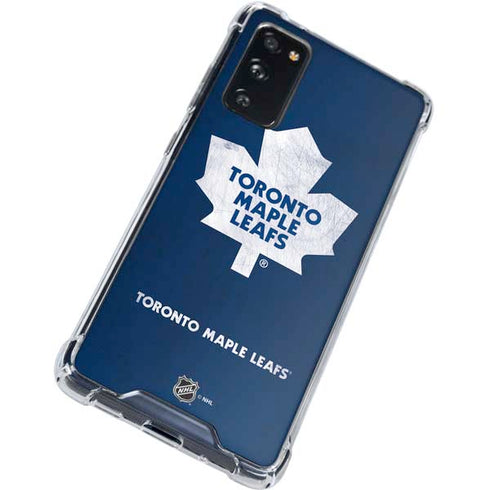 NHL Toronto Maple Leafs Distressed Galaxy S20 FE Clear Case