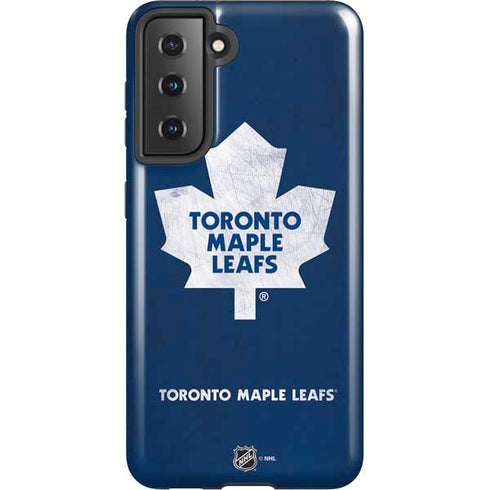 NHL Toronto Maple Leafs Distressed Galaxy S21 5G Pro Case