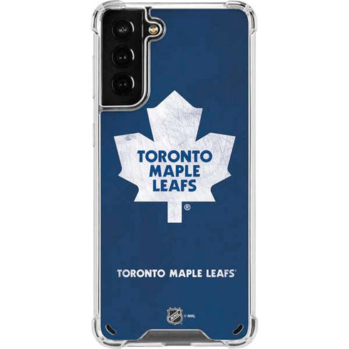 NHL Toronto Maple Leafs Distressed Galaxy S21 Plus 5G Clear Case