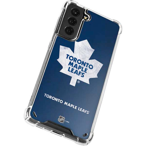 NHL Toronto Maple Leafs Distressed Galaxy S21 Plus 5G Clear Case