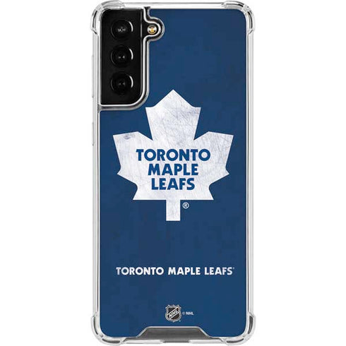NHL Toronto Maple Leafs Distressed Galaxy S22 Plus Clear Case