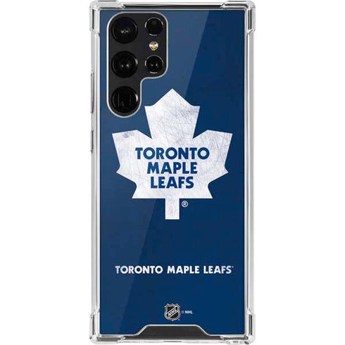 NHL Toronto Maple Leafs Distressed Galaxy S22 Ultra Clear Case