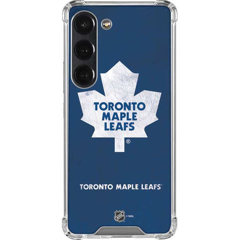 NHL Toronto Maple Leafs Distressed Galaxy S23 Clear Case