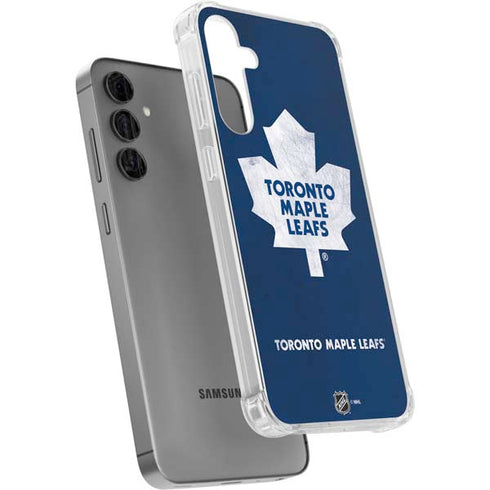 NHL Toronto Maple Leafs Distressed Galaxy S24 Plus Clear Case