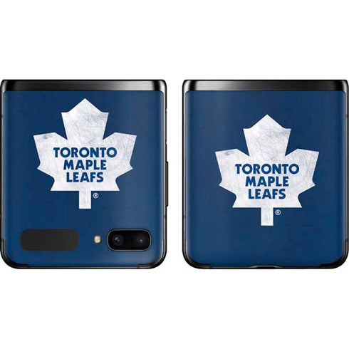 NHL Toronto Maple Leafs Distressed Galaxy Z Flip Skin
