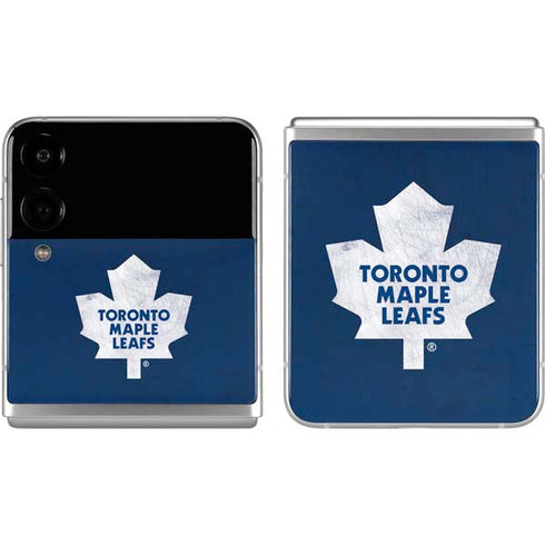 NHL Toronto Maple Leafs Distressed Galaxy Z Flip4 5G Skin
