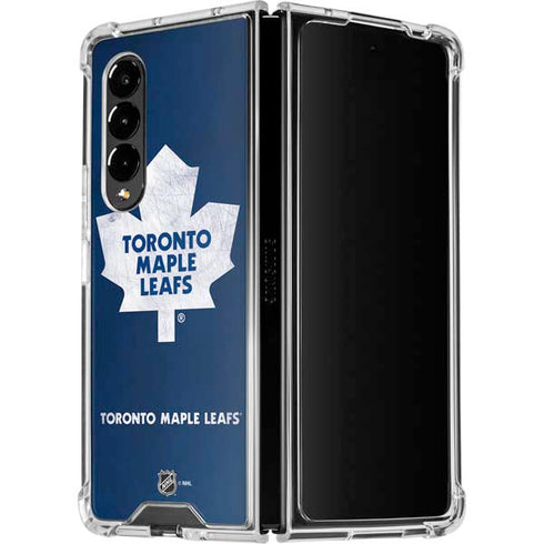 NHL Toronto Maple Leafs Distressed Galaxy Z Fold4 5G Clear Case