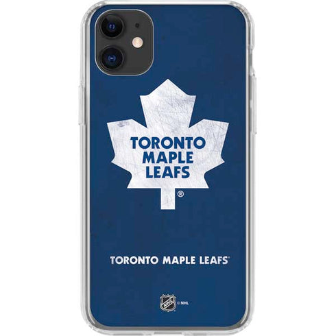 NHL Toronto Maple Leafs Distressed iPhone 11 Clear Case
