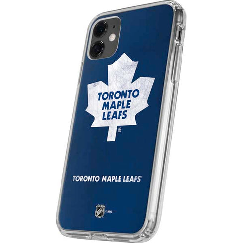 NHL Toronto Maple Leafs Distressed iPhone 11 Clear Case