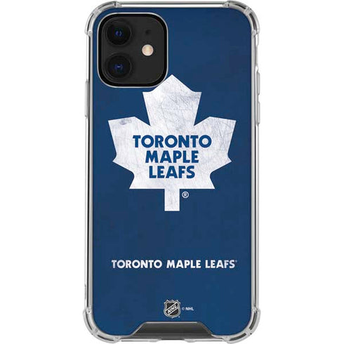 NHL Toronto Maple Leafs Distressed iPhone 12 Clear Case