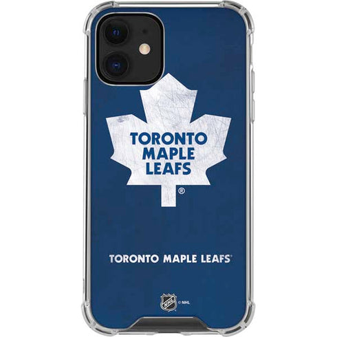 NHL Toronto Maple Leafs Distressed iPhone 12 Mini Clear Case