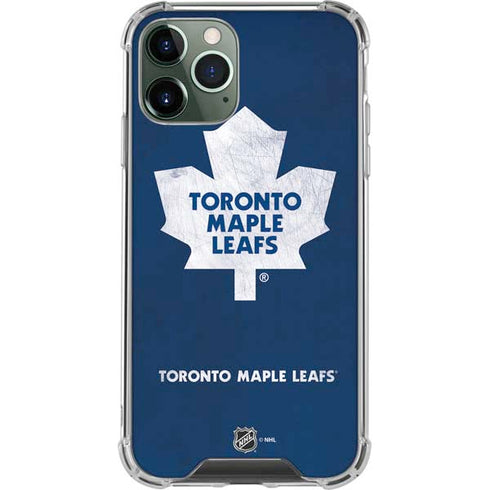 NHL Toronto Maple Leafs Distressed iPhone 12 Pro Clear Case