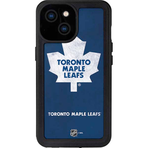 NHL Toronto Maple Leafs Distressed iPhone 13 Mini Waterproof Case