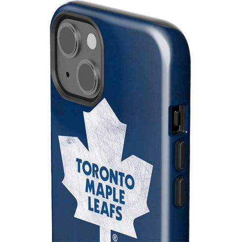 NHL Toronto Maple Leafs Distressed iPhone 15 Plus Impact Case