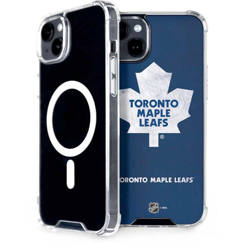 NHL Toronto Maple Leafs Distressed iPhone 15 Plus MagSafe Case