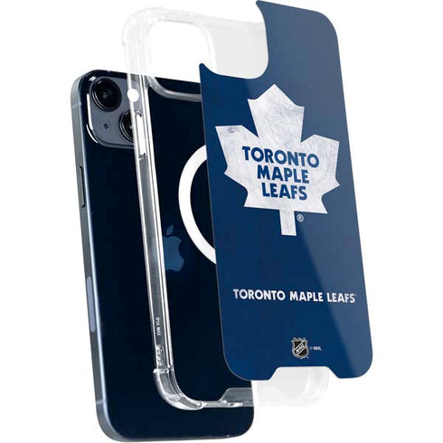NHL Toronto Maple Leafs Distressed iPhone 15 Plus MagSafe Case