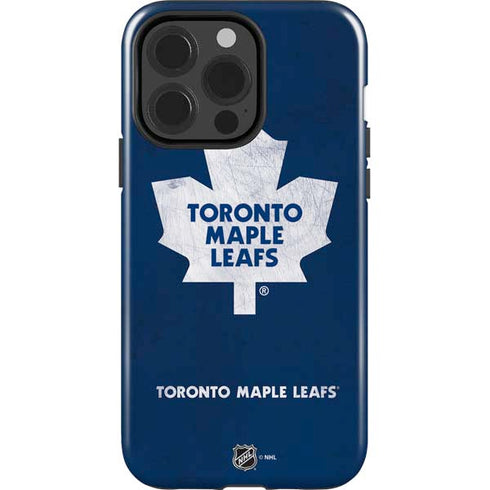 NHL Toronto Maple Leafs Distressed iPhone 15 Pro Impact Case