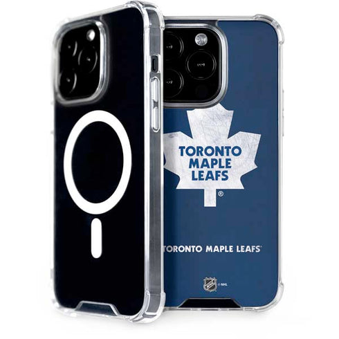 NHL Toronto Maple Leafs Distressed iPhone 15 Pro MagSafe Case