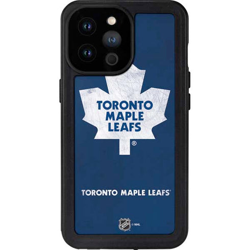 NHL Toronto Maple Leafs Distressed iPhone 14 Pro Max Waterproof Case