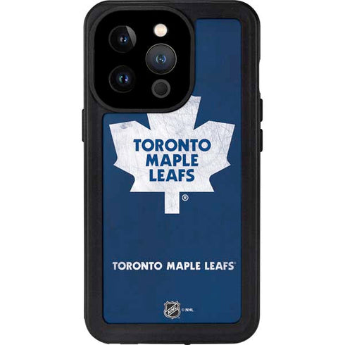 NHL Toronto Maple Leafs Distressed iPhone 14 Pro Waterproof Case