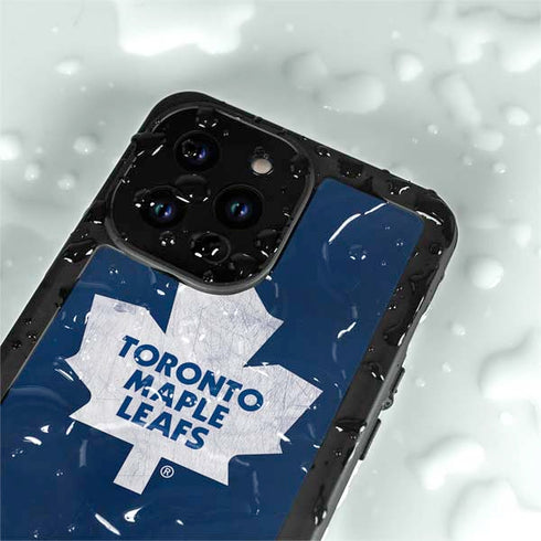 NHL Toronto Maple Leafs Distressed iPhone 14 Pro Waterproof Case